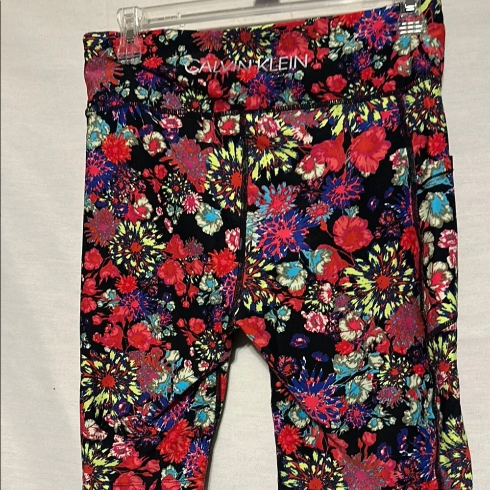 Calvin Klein Red and Blue Bike Shorts Vibrant Design Medium